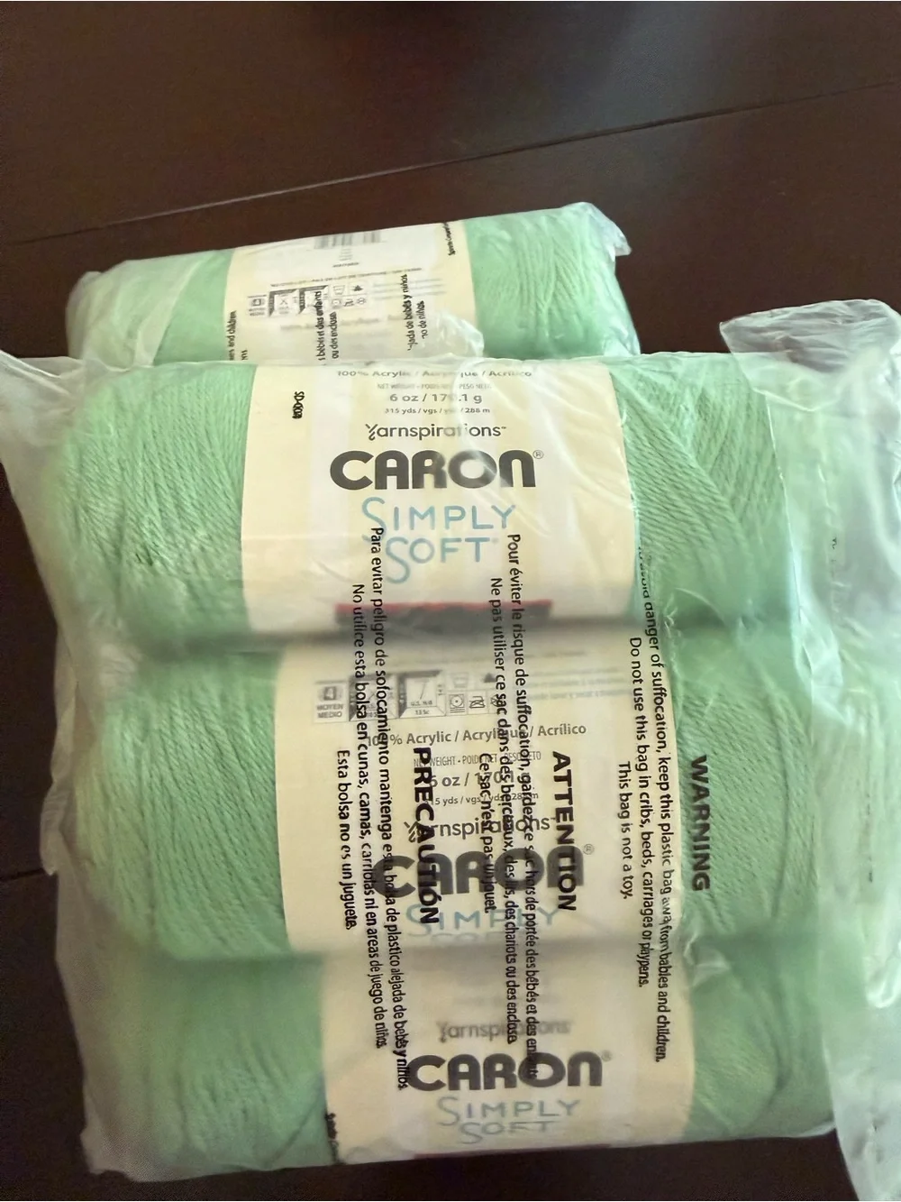 Carbon Simply Soft Acrylic Yarn - Mint Green - Sage